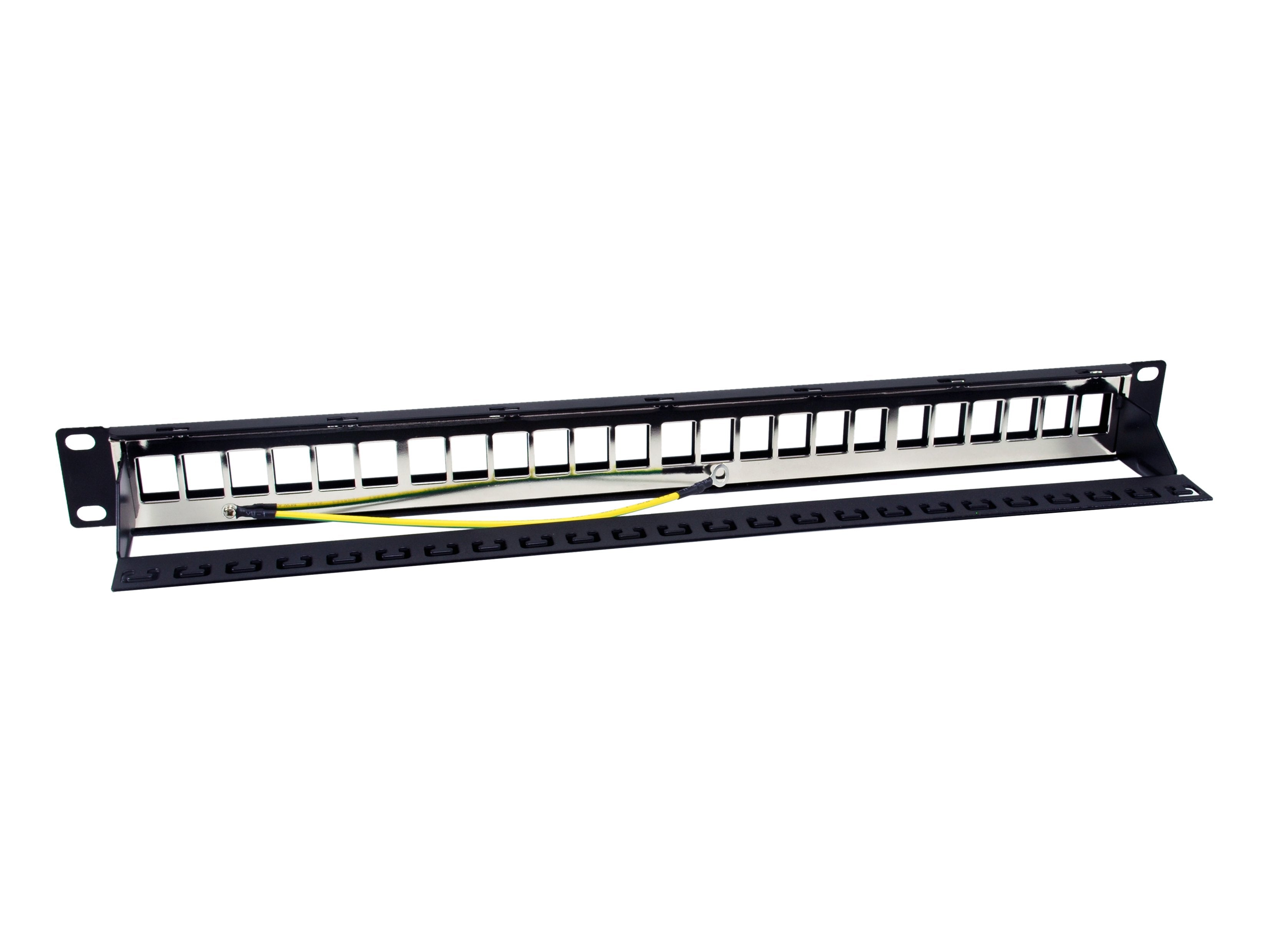 Equip Patchpanel 24x Cat6a 19" Ftp 1he Keymone Montage Sw
