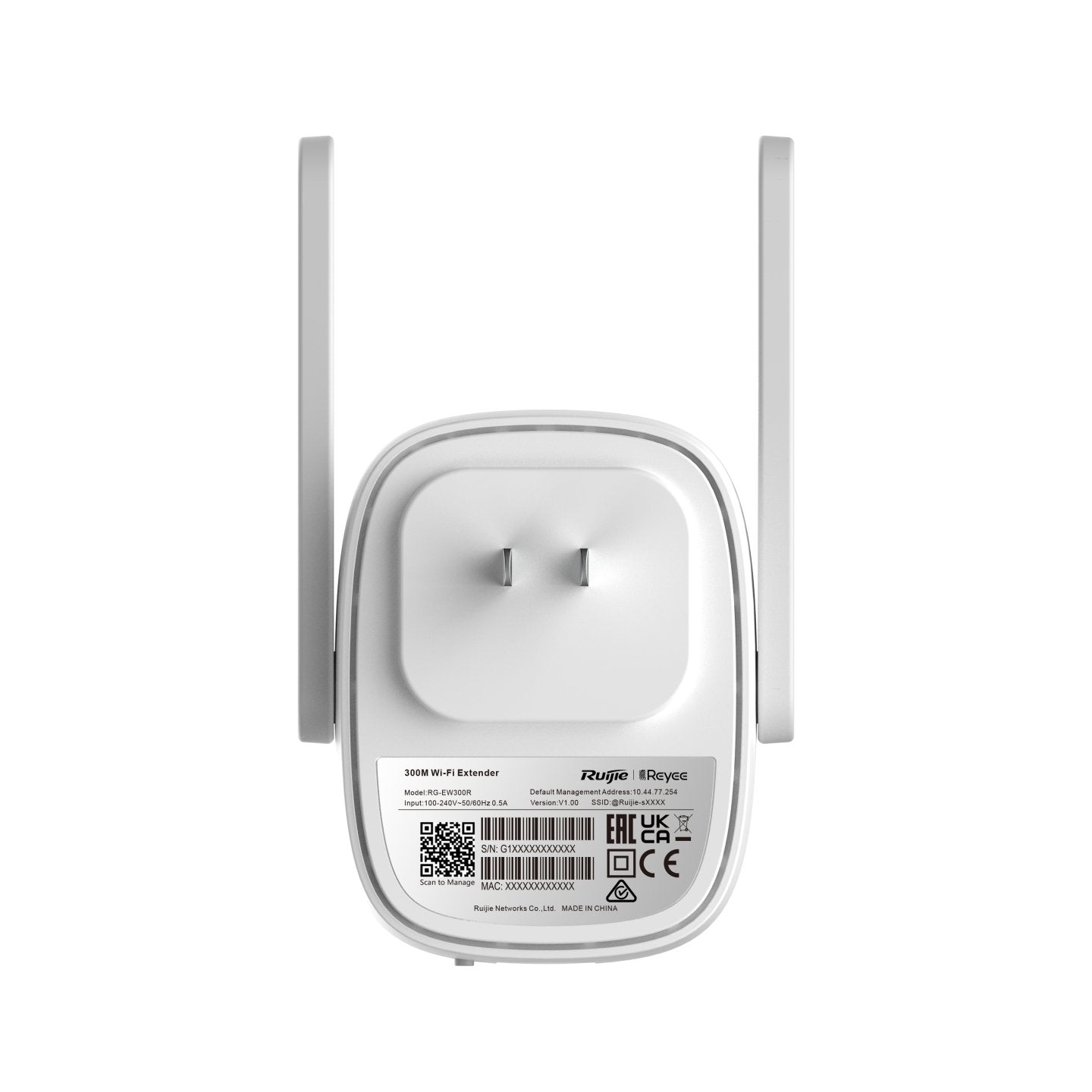 Extensor De Rango Ruijie Reyee Rg-Ew300r 3200mbps Wi-Fi 6 Dual-Band Gigabit Mesh