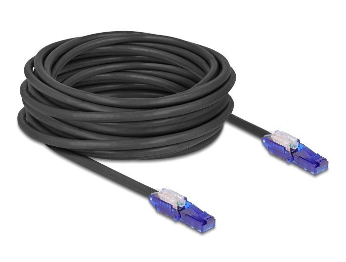 Delock Rj45 Netzwerkcable Cat.6 Utp Mit 180° Winkelbaren Steckern Schwarz 10 M