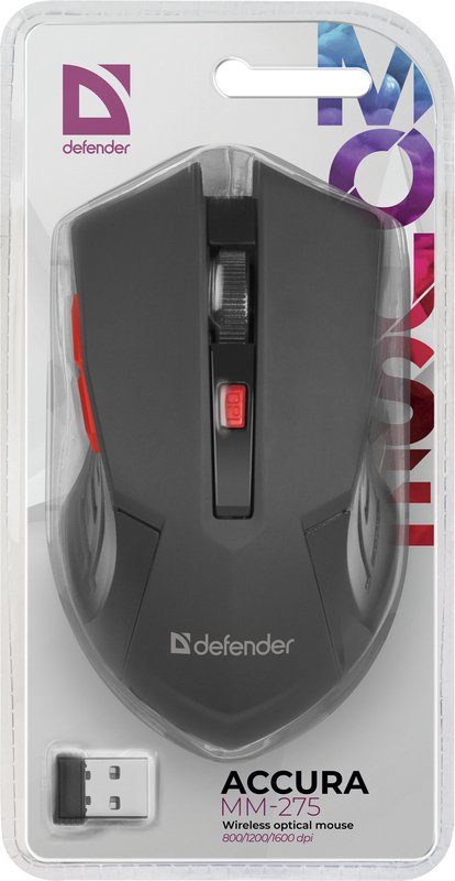 EAN 4714033522762 - Defender ACCURA MM-275 ratón Oficina mano derecha RF inalámbrico Óptico 1600 DPI imagen 4