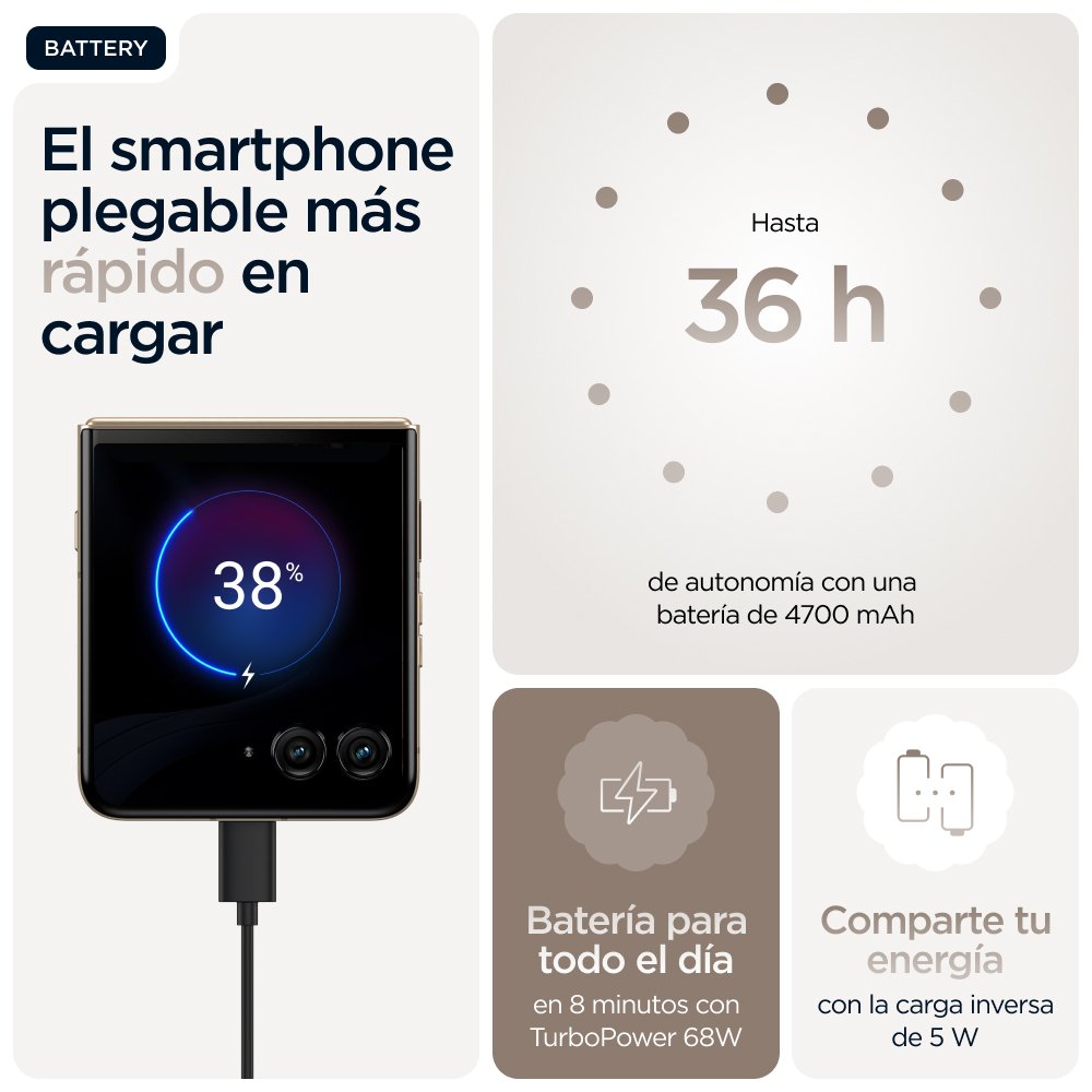 Smartphone Motorola Razr 60 Ultra 6.96" Sim Doble Android 15 5g Usb Tipo C 16 Gb 512 Gb 4700 Mah Madera