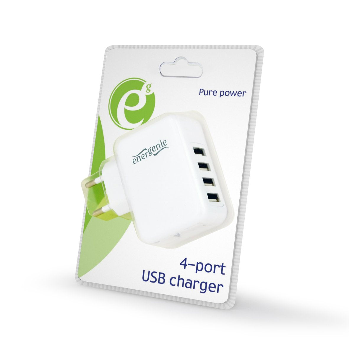 Gembird Cargador Usb Universal, 3.1 A, 4 Puertos Blanco