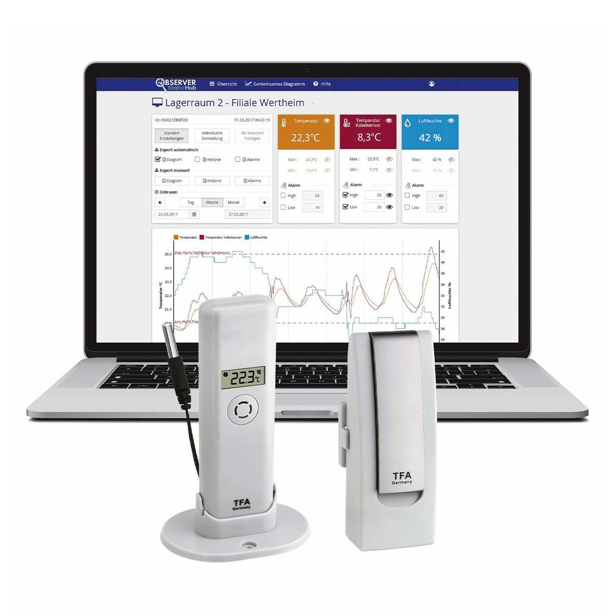 EAN 4009816031273 - TFA-Dostmann WeatherHub sensor ambiental para hogares inteligentes Inalámbrico imagen 4