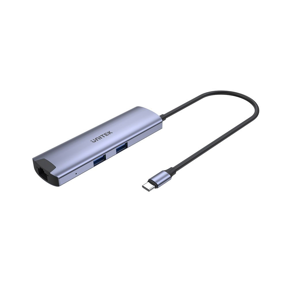 Hub Usb-C Unitek Active 5gbps, Hdmi Rj-45 Pd 100w