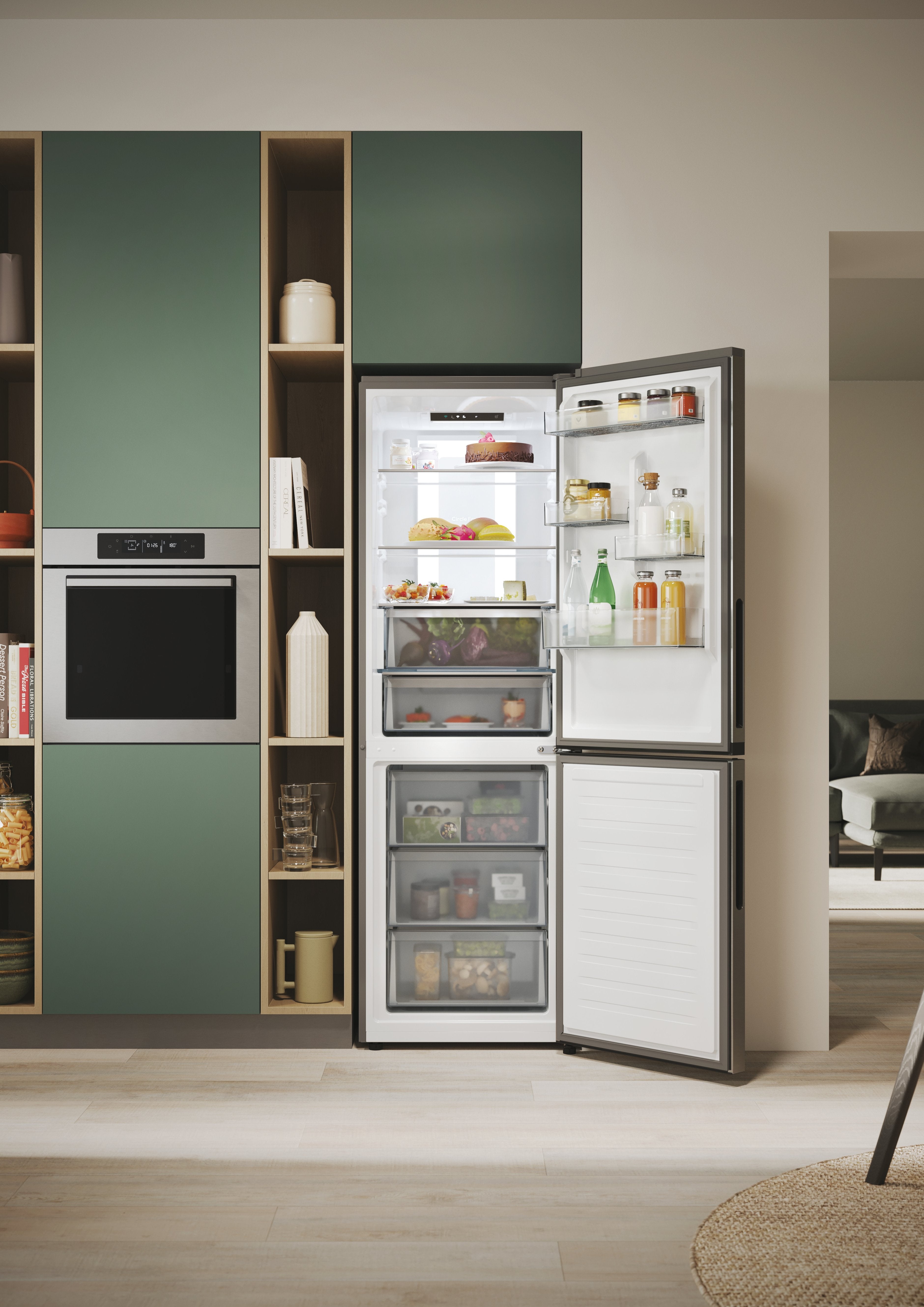 EAN 8059019092454 - Candy Fresco CNCQ4T618EX Independiente 355 L Acero inoxidable imagen 13