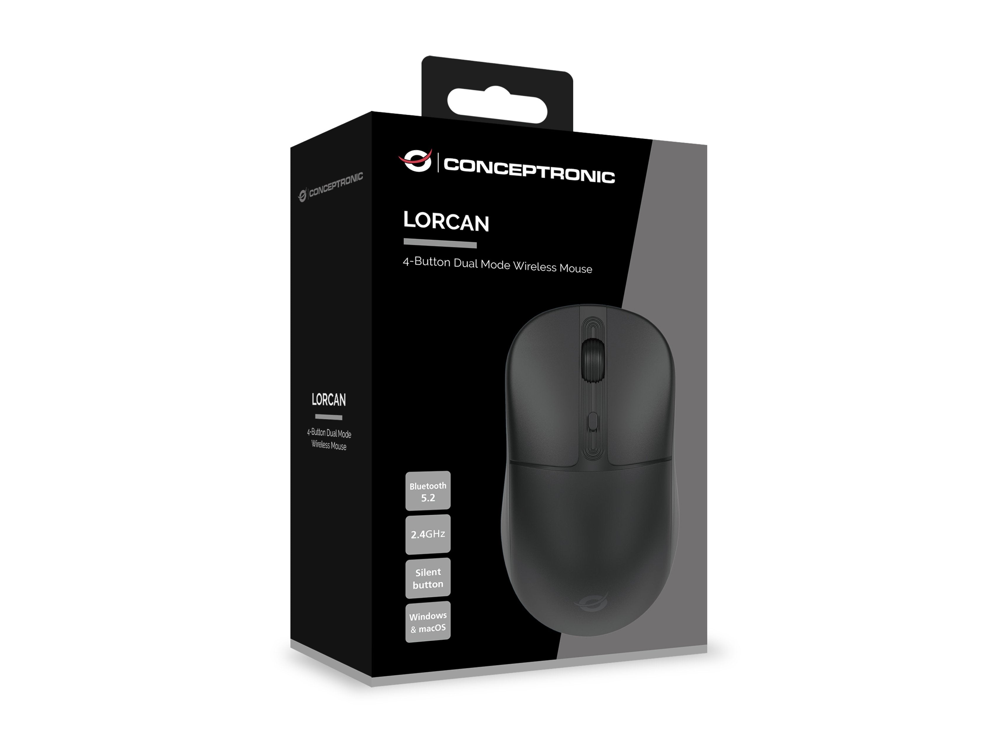 Raton Conceptronic Lorcan04b 4-Tamen Bluetooth Raton Wireless Sw