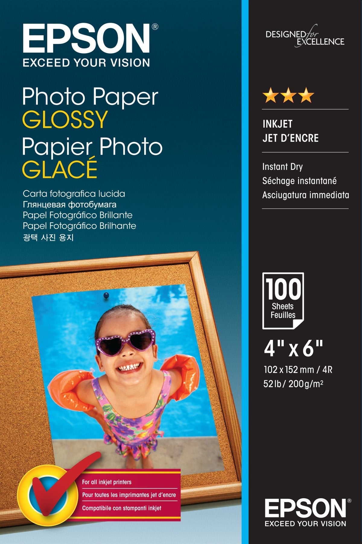 Epson Papel Photo Paper Glossy 10x15cm 100 Hojas