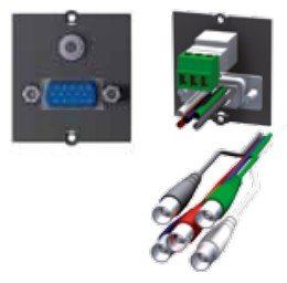 Módulo Personalizado De Bachmann 1x Vga + 1x Black Stereo, Para Enchufes De Mesa 917.073