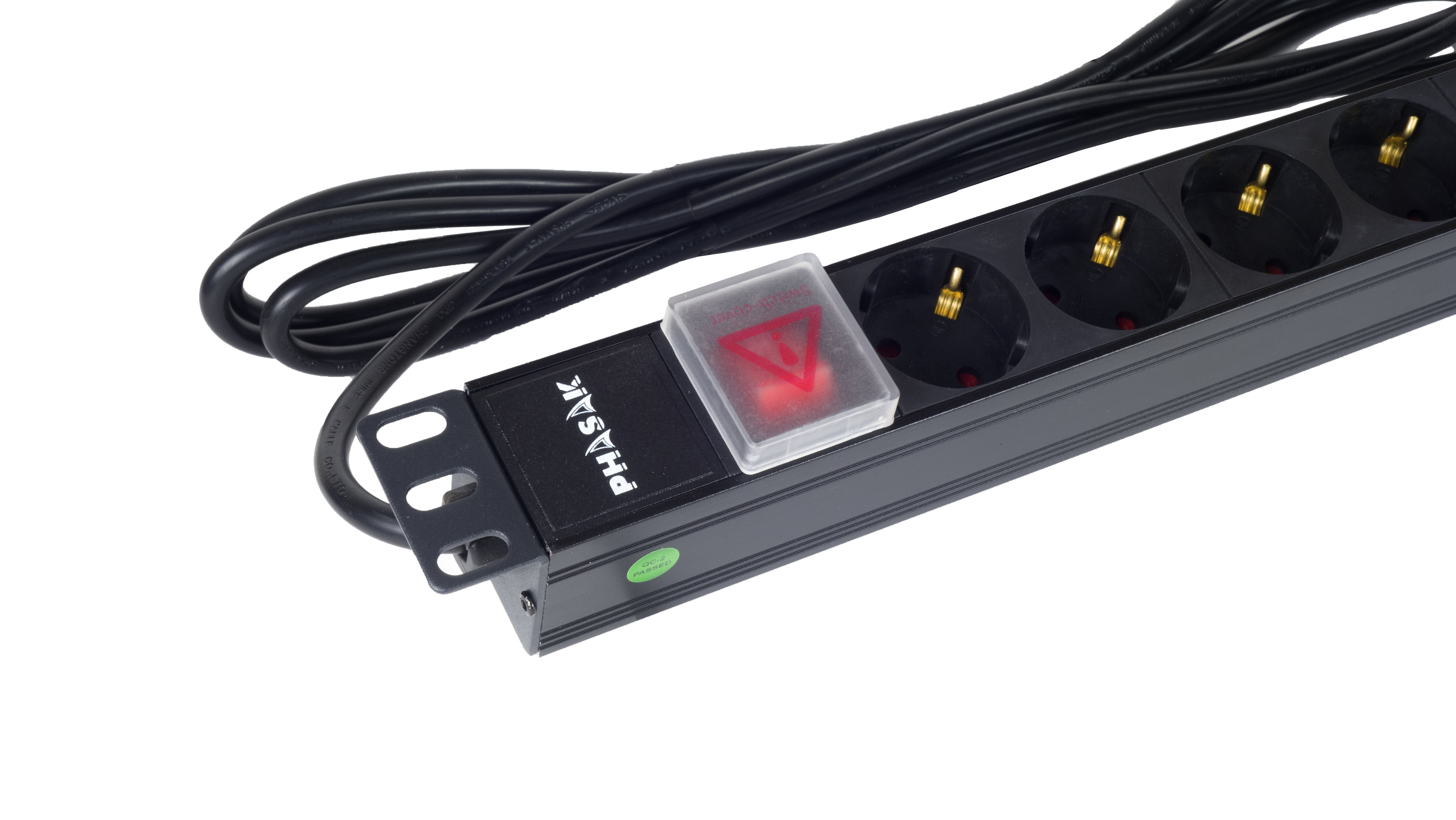 Regleta Con Interruptor Phasak Bns 1520 8 Tomas De Corriente Cable 3m Negro