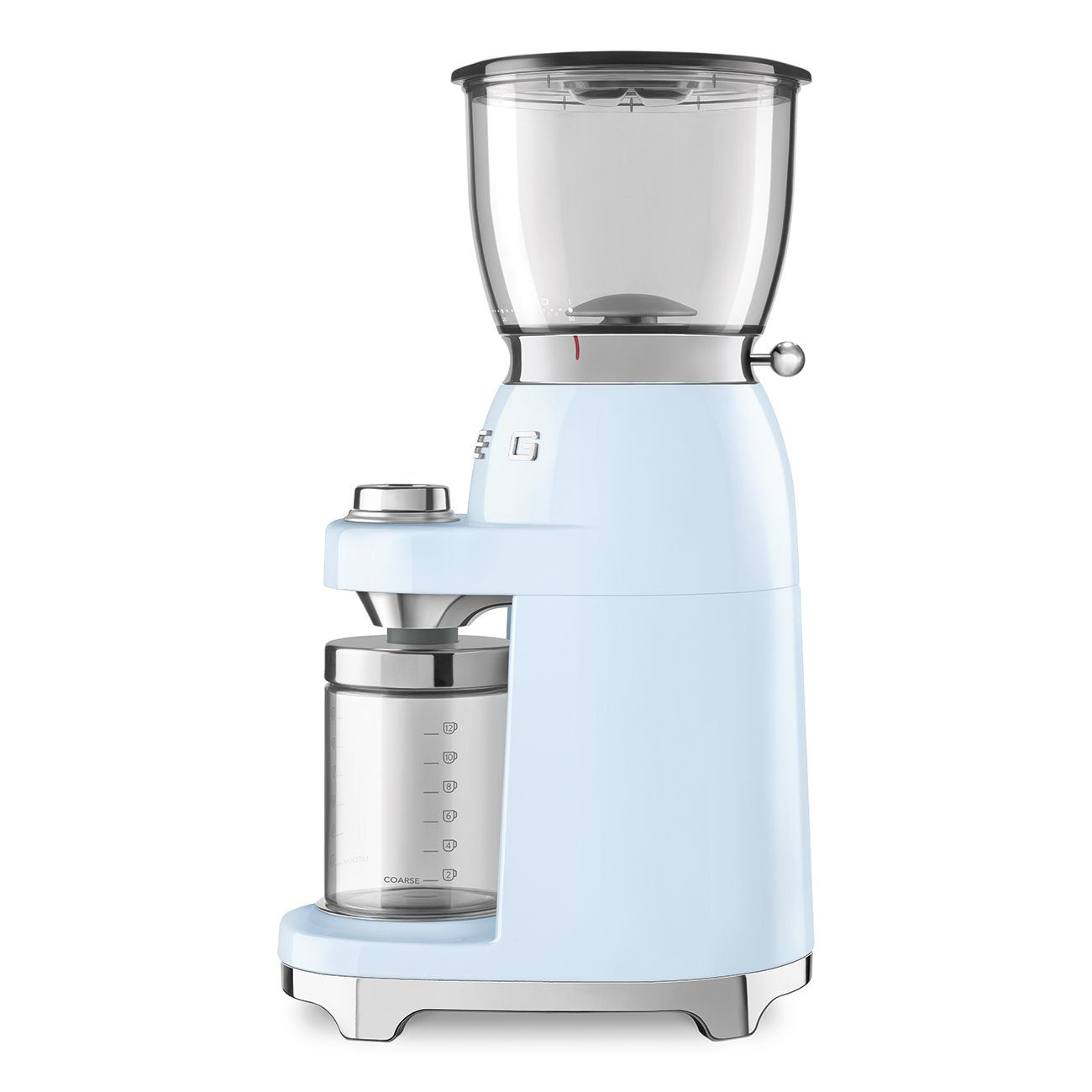 EAN 8017709317980 - Smeg CGF11PBEU molinillo de café 150 W Azul, Transparente imagen 2