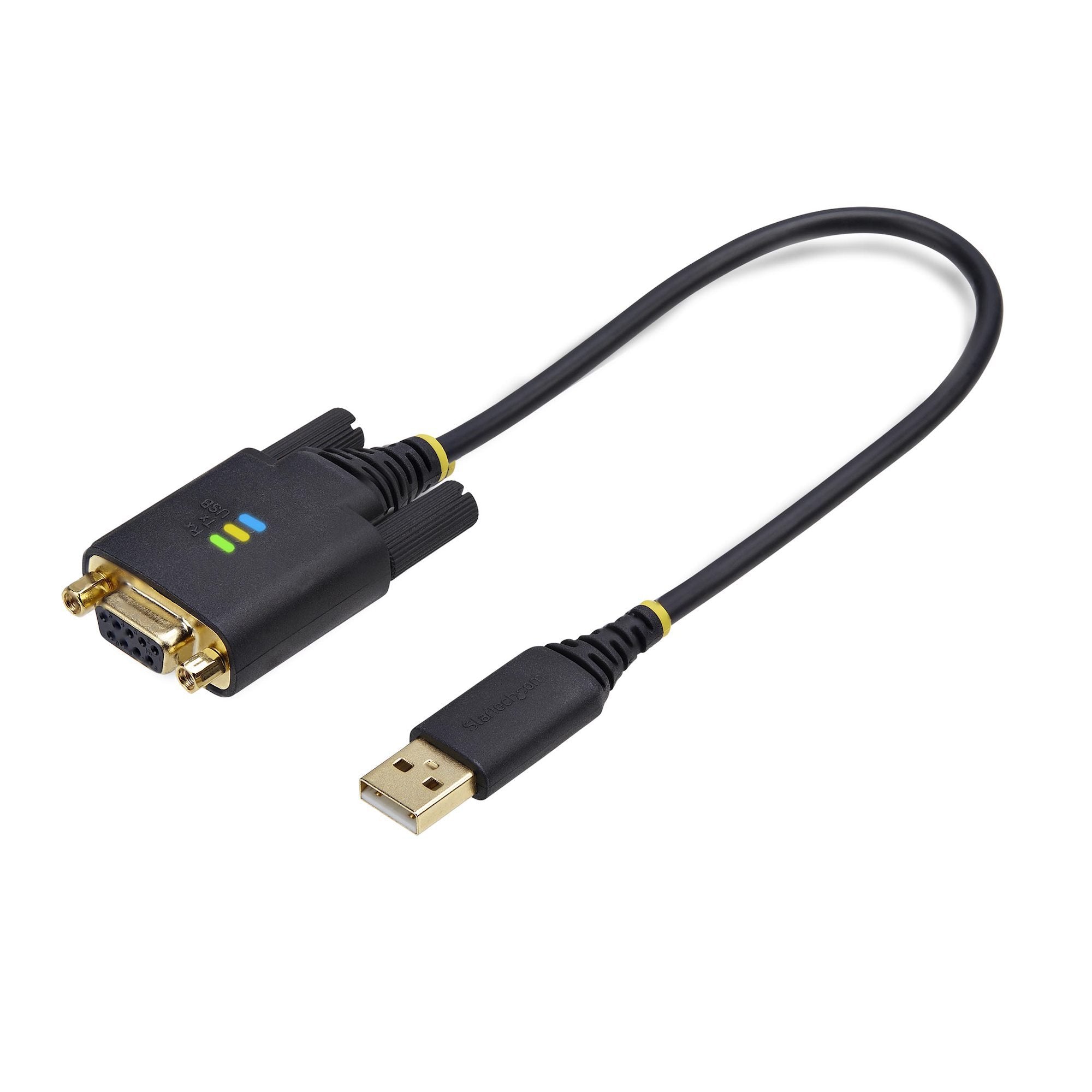 EAN 0065030898362 - StarTech.com 1P1FFCN-USB-SERIAL cable de serie Negro 0,3 m USB tipo A DB-9 imagen 2