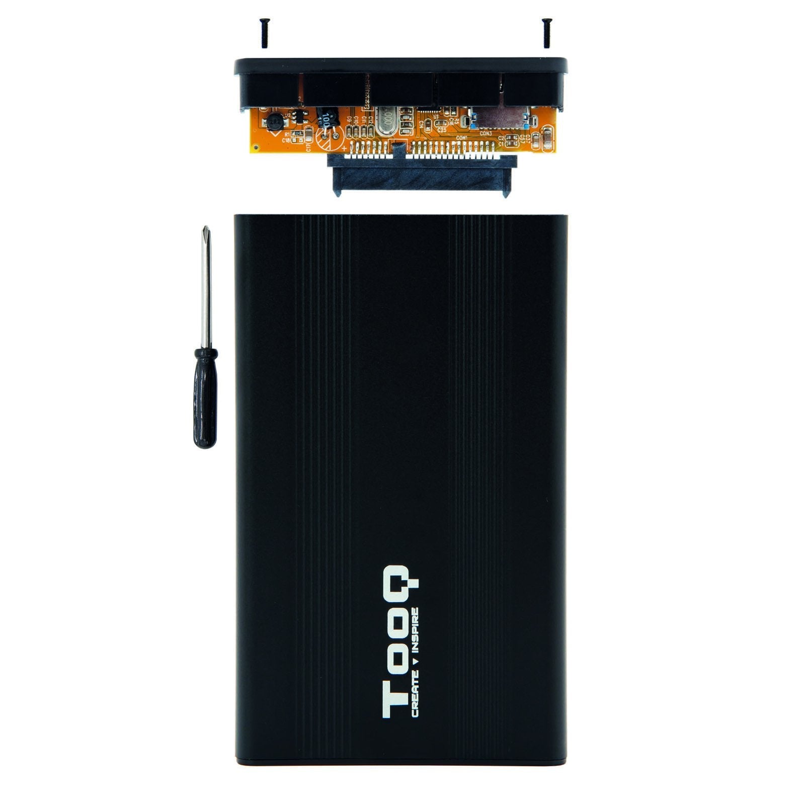 Tooq Carcasa Externa Hdd/Sdd 2.5" Hasta 9,5mm Sata Usb 2.0 - Negro