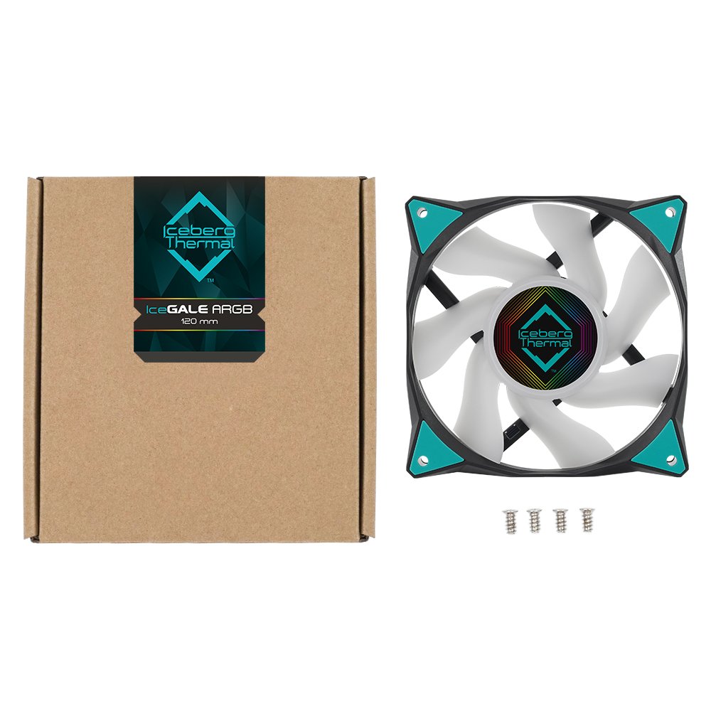 EAN 1230000071192 - Iceberg Thermal IceGALE ARGB Carcasa del ordenador Ventilador 12 cm Negro 1 pieza(s) imagen 4