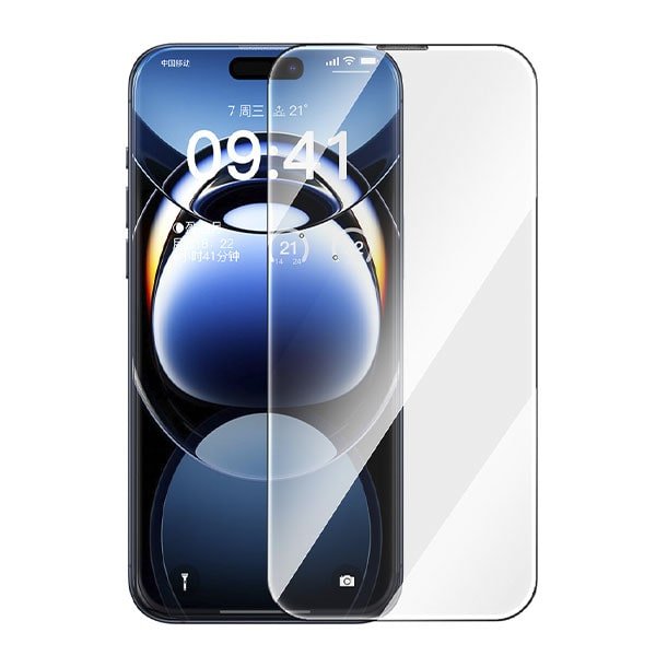 Hd Tempered Glass Screen Protector With Built-In Dust Filter For Ip 16pro Clear