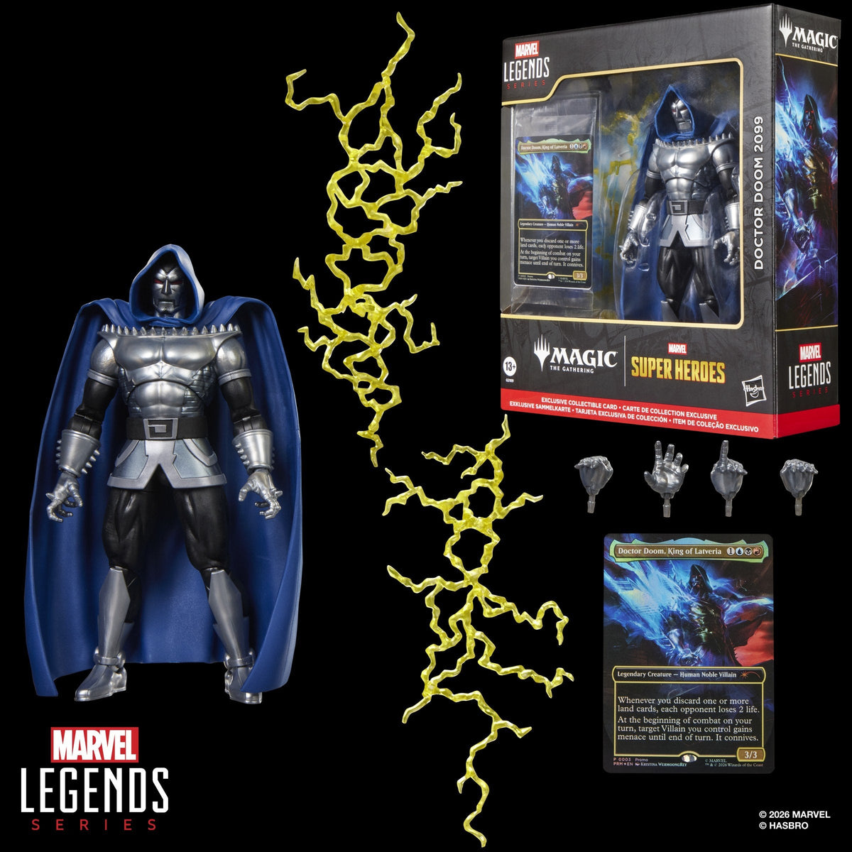 Figura Hasbro Marvel Legends Series X Magic: The Gathering Dr. Doom 2099