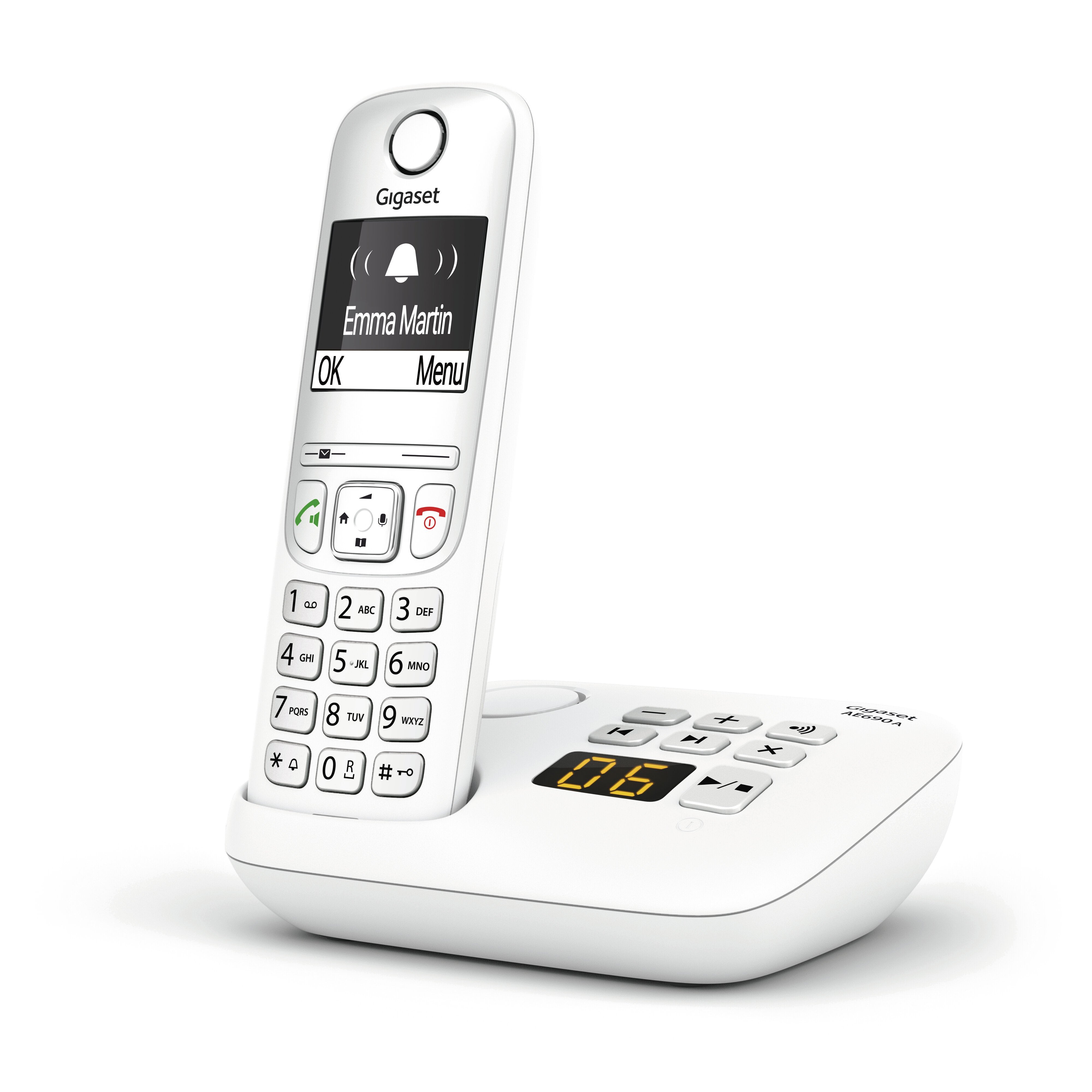 EAN 4250366863047 - Gigaset AE690A Teléfono DECT/analógico Identificador de llamadas Blanco imagen 3