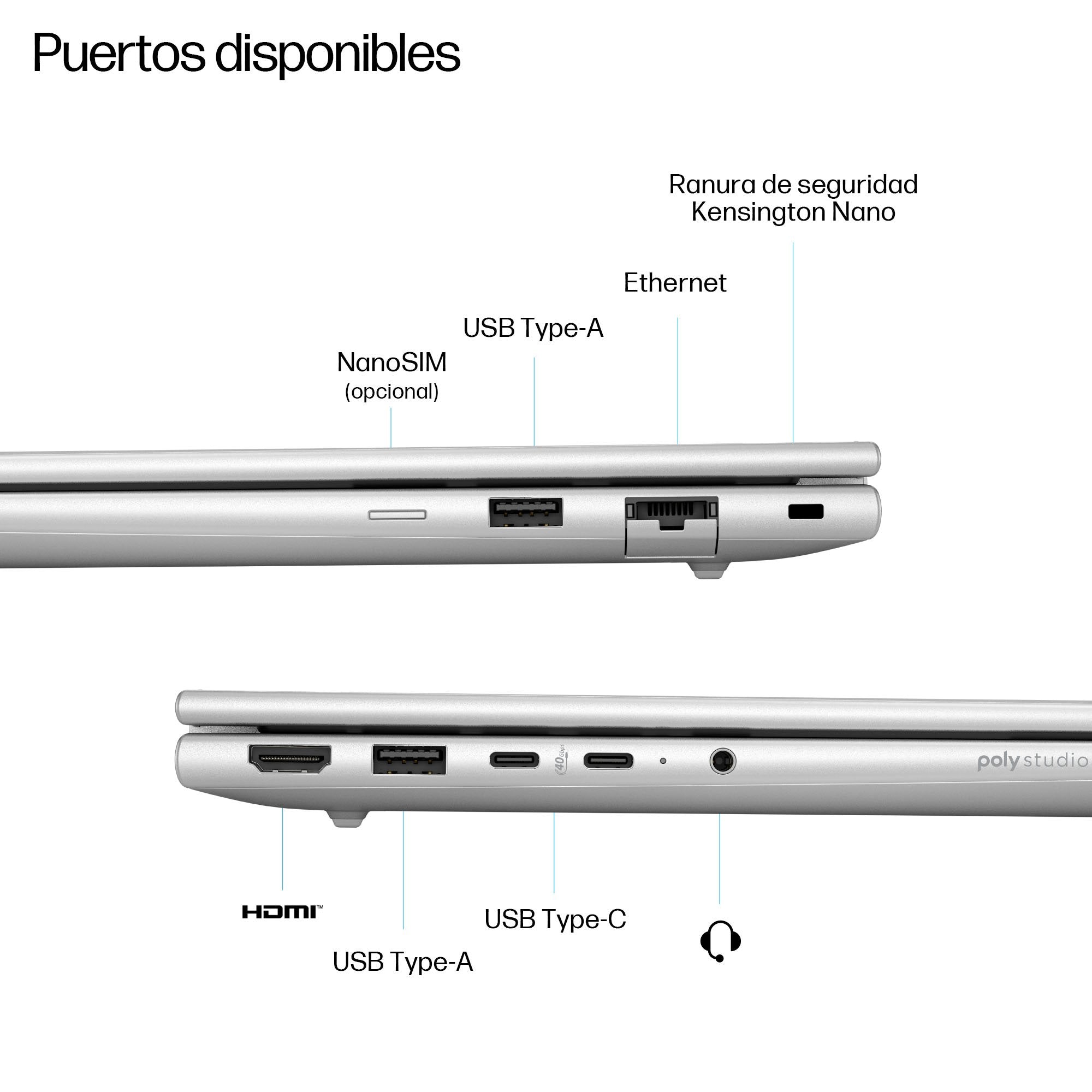 EAN 0199764324740 - HP ProBook 4 G1q Notebook Next Gen AI Wolf Pro Security Edition Copilot+ PC Snapdragon X1-26-100 Portátil imagen 4