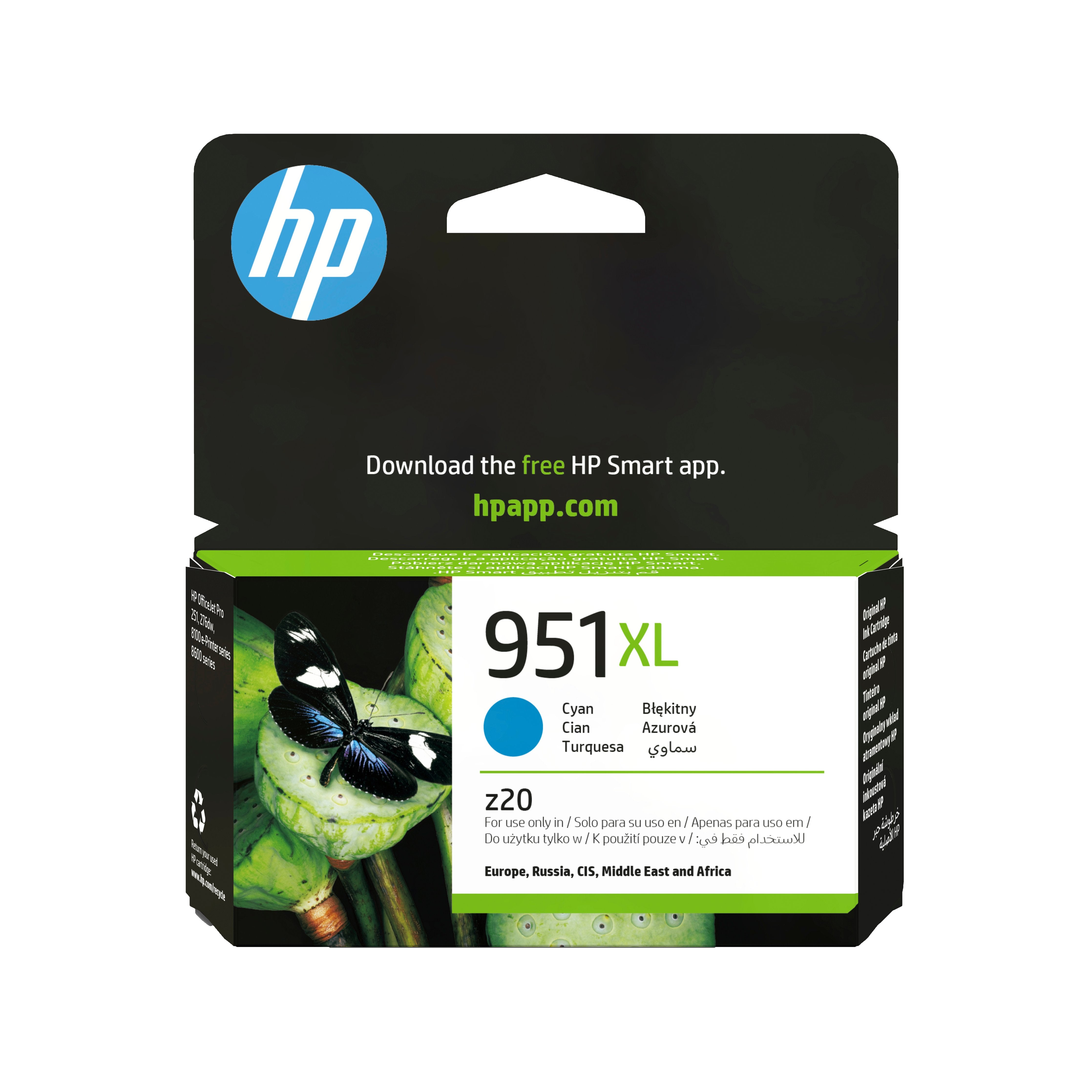 EAN 0886111748921 - HP 951XL High Yield Cyan Original Ink Cartridge cartucho de tinta 1 pieza(s) imagen 1