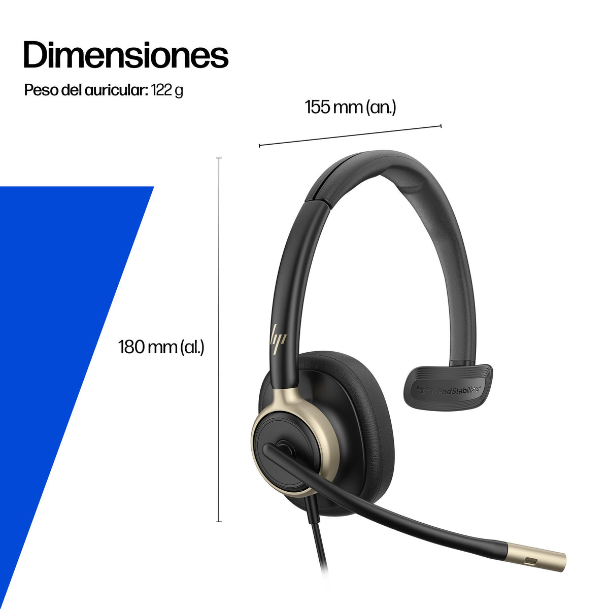 EAN 0199764365613 - HP Poly Mission 815 Monaural USB Wired Headset (Bulk) Alámbrico Diadema Llamadas/Música Negro imagen 6