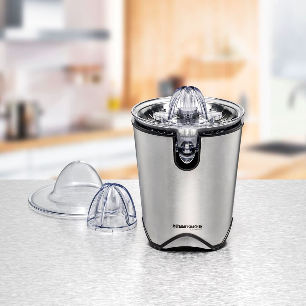 Exprimidor Eléctrico Rommelsbacher Zp 60/E Negro, Acero Inoxidable 100 W