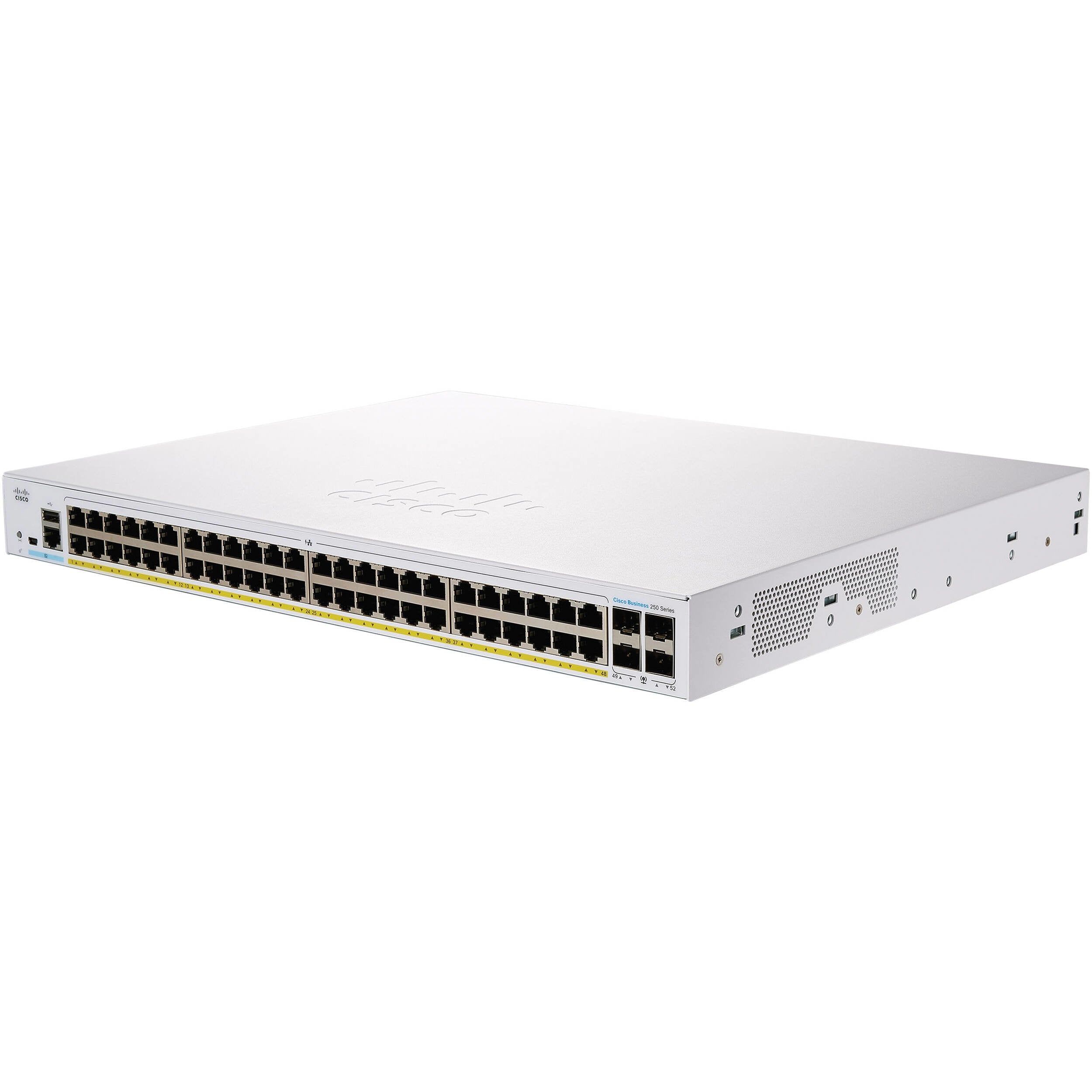 Cisco Business 250 Series Cbs250-48p-4g Conmutador L3 Inteligente 48 X 10/100/1000 (Poe+) + 4 X Gigabit Sfp Montaje En Rack Poe+ (370 W) Refabricado