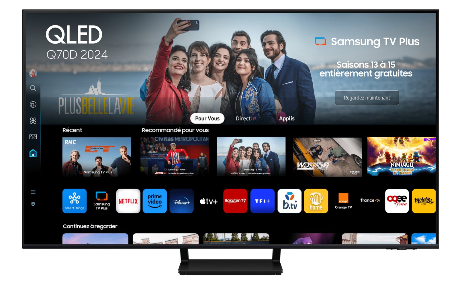 Samsung Tq75q70dat 75" Oled 4k Ultra Hd Smart Tv Wifi Negro - Televisor
