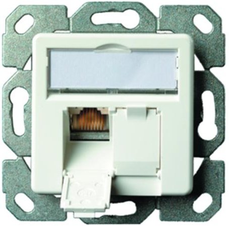 Toma Telegärtner Amj45 8/8 K Up / 50 Cat.6a Blanco Alpino