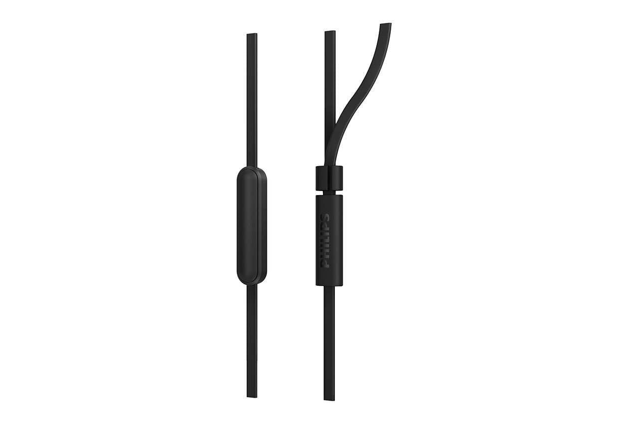 EAN 4895229110366 - Philips TAE1105BK/00 auricular y casco Auriculares Alámbrico Dentro de oído Llamadas/Música Negro imagen 3