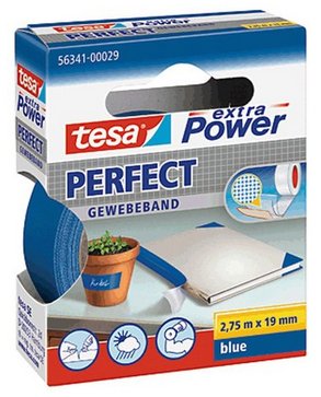 Tesa Cinta De Tela Extra Power Perfect 2,75m 19mm Azul