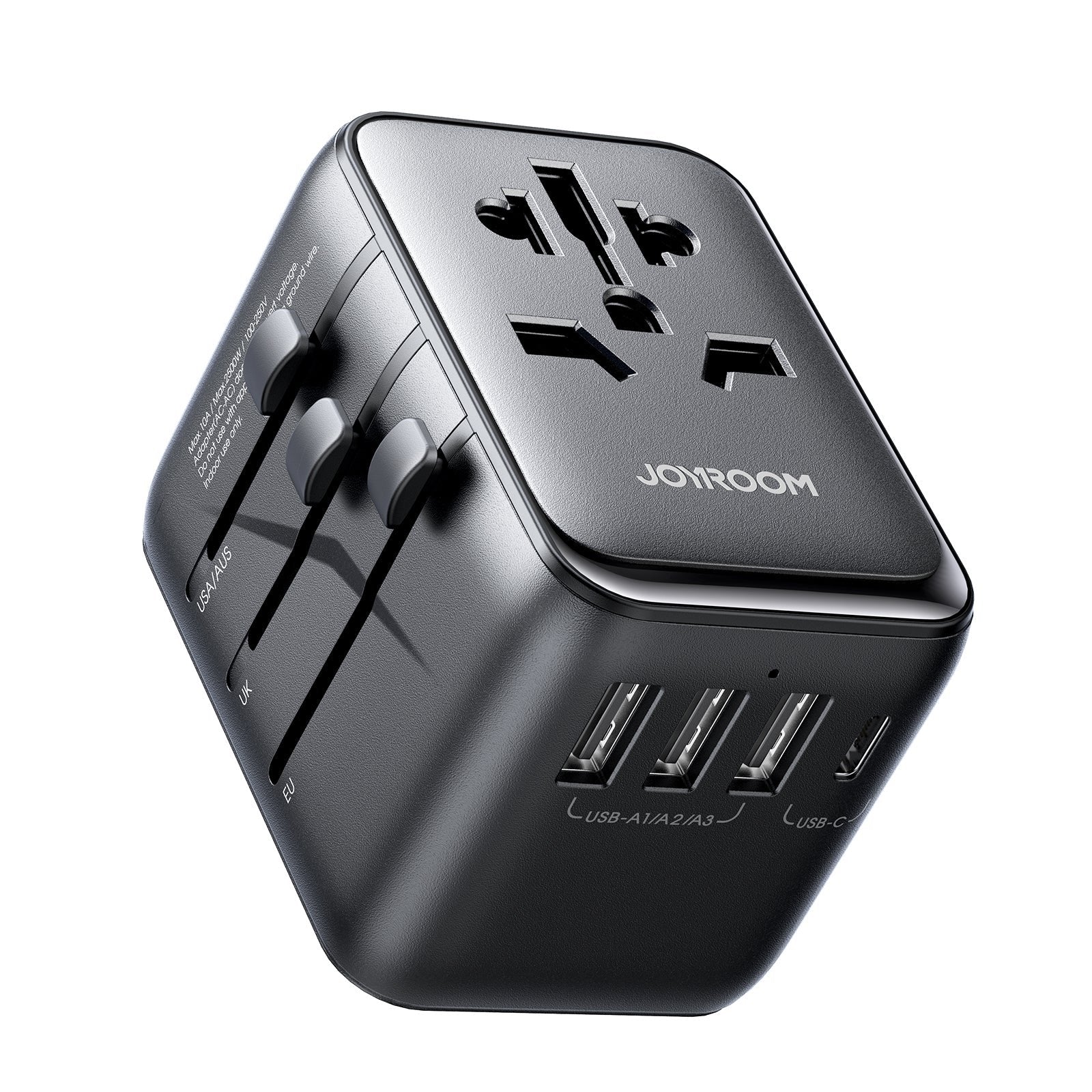 Adapter Podrózny Joyroom Jr-Tcw01 Uniwersalny 17w Eu / Us / Uk / Jp / Au / Cn - Negro