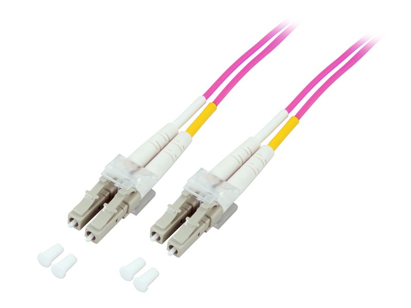 Cable Alcasa Lc/Lc, 1 M De Fibra Optica Om4 Violeta