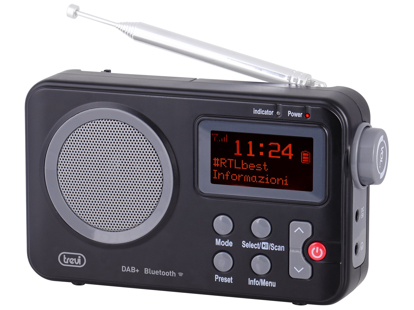 EAN 8011000040530 - Trevi DAB 7F80 R Portátil Negro, Gris imagen 1