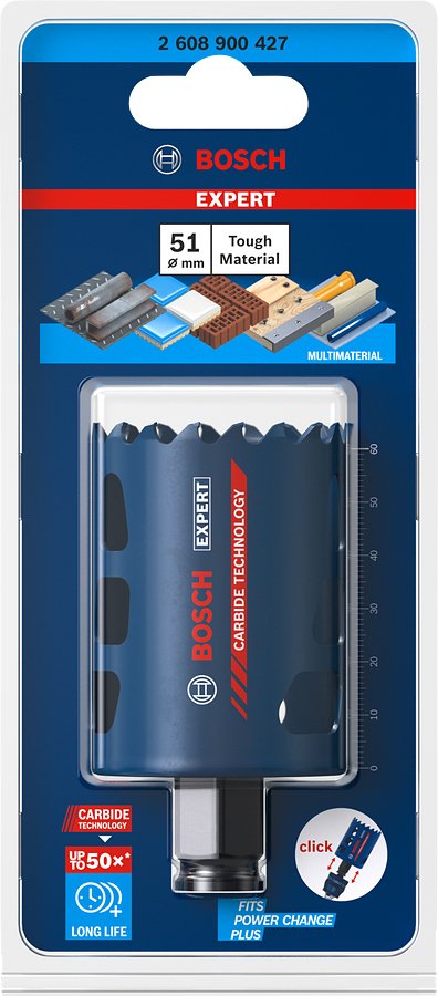 Sierra De Corona Bosch Professional Expert 'Toughmaterial', Ø 51mm 2" 2608900427