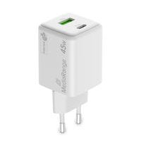 Cargador Mediarange Dual Usb-A Y Usb-C 45w