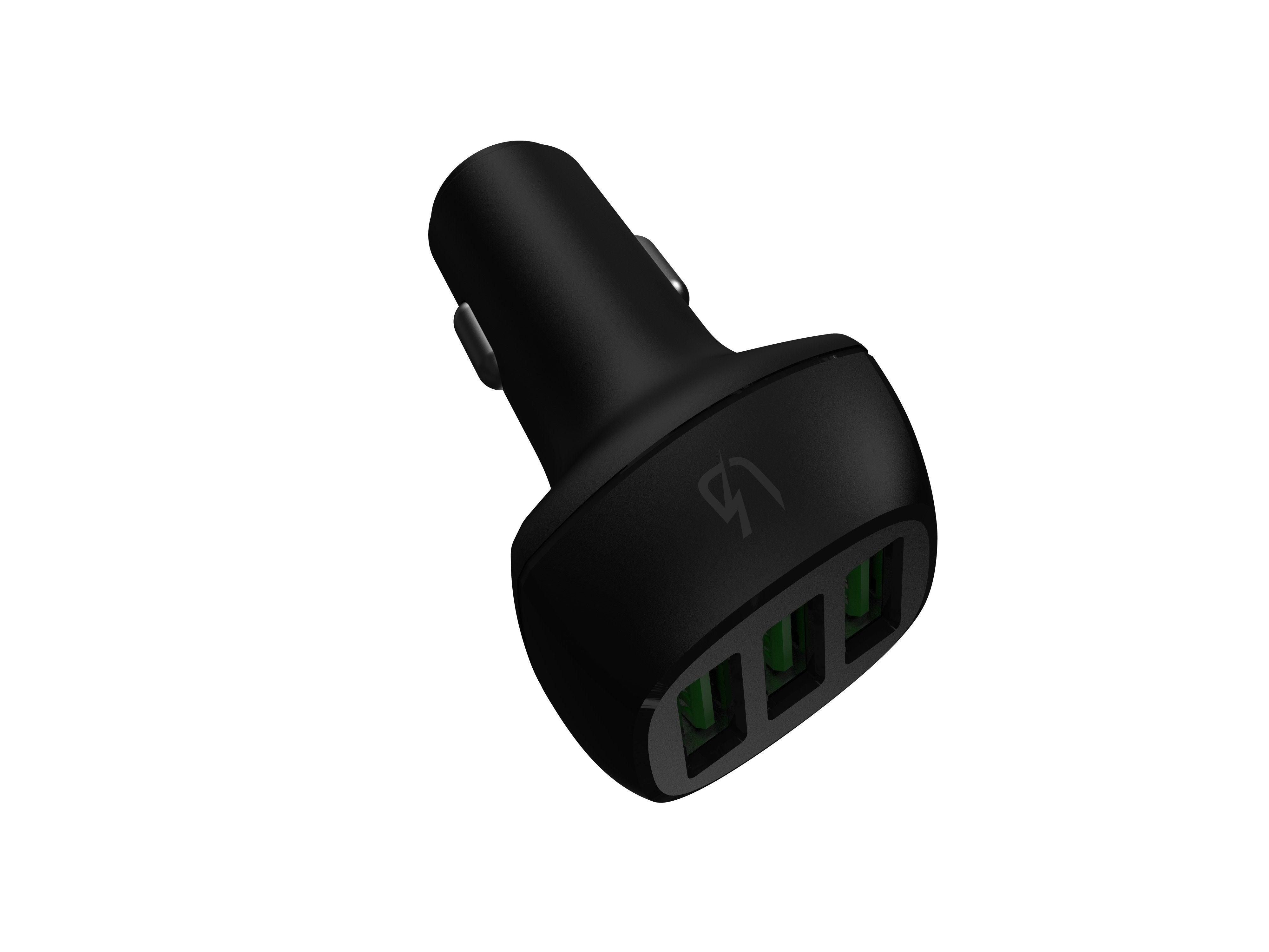 Cargador Mechero 3x Usb Qc 3.0 54w Greencell