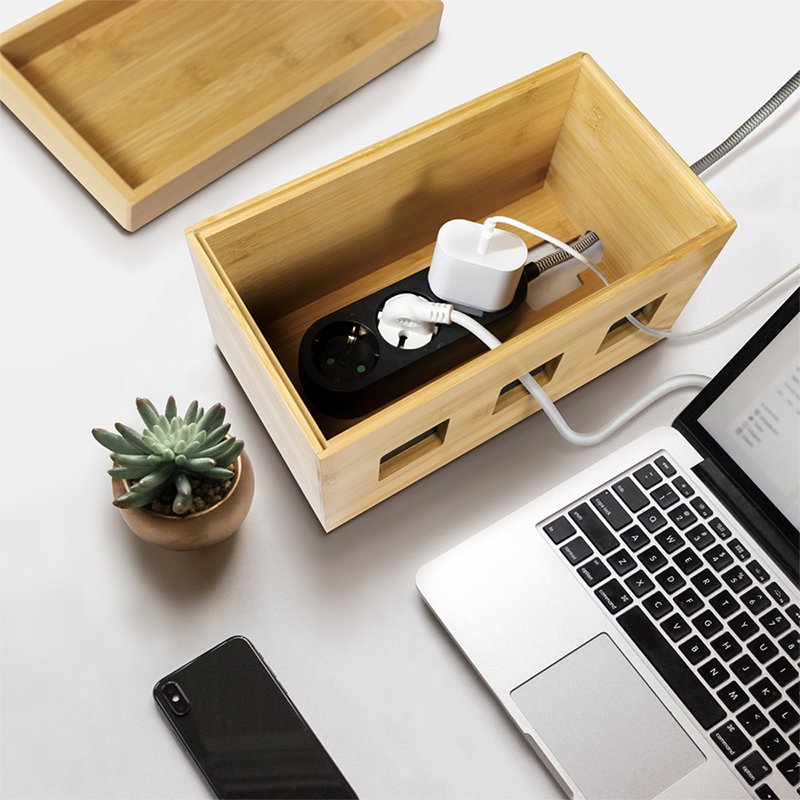 EAN 4052792065015 - LogiLink KAB0076 - Logitech Kabelbox aus Bambus imagen 7