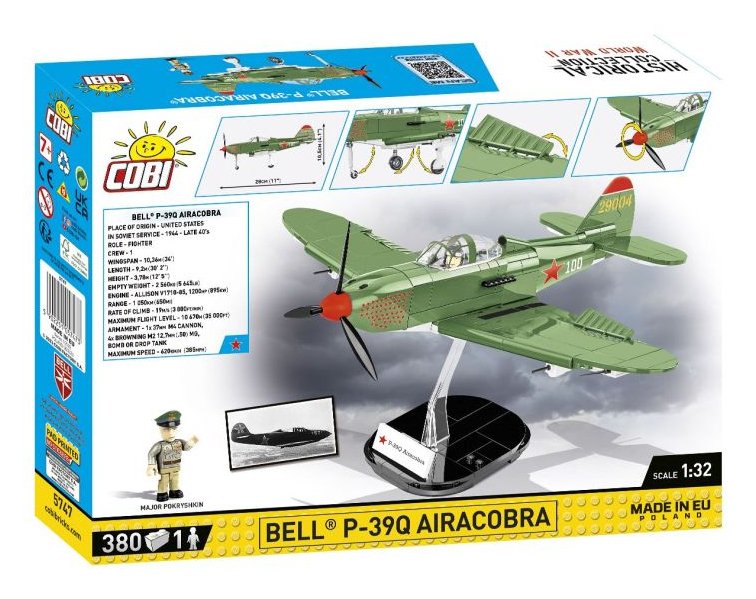 Cobi Bell P-39q Airacrobra, Design Toys Olive Green Cobi-5747