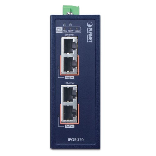 EAN 4711605285025 - PLANET IPOE-270 switch Energía sobre Ethernet (PoE) Azul imagen 2