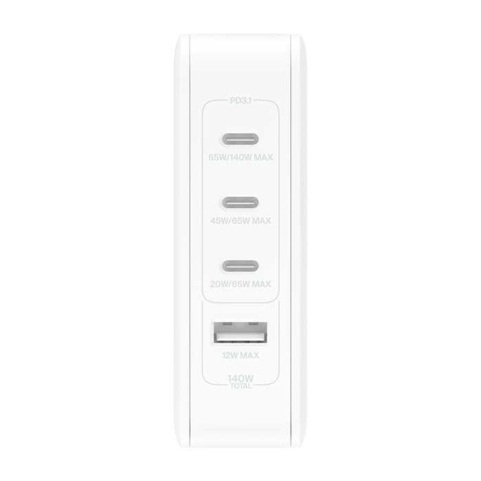 Belkin Cargador 140w 4-Port Gan, 3xusb-C 1xusb-A Wch014btwh