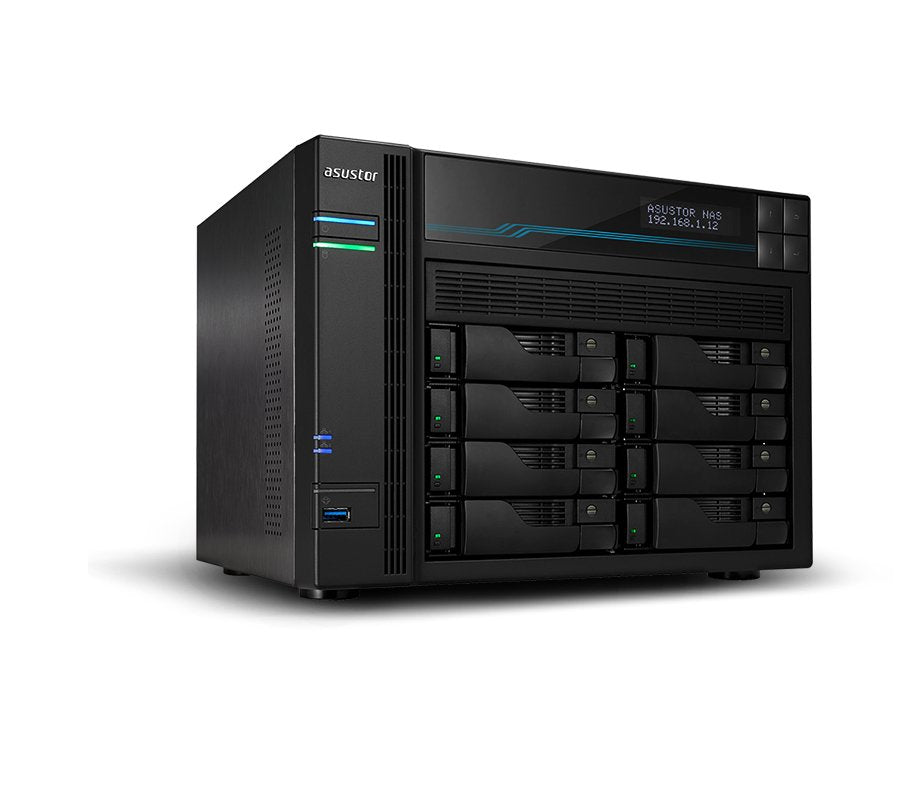 Servidor Nas Asustor As6508t 8 Bahias Atom C3538 Quad Core Denverton 2.1ghz 8gb 2x2.5gbe 2x10gbe Raid 0,1 Jbod Sata6gb Usb 3.0