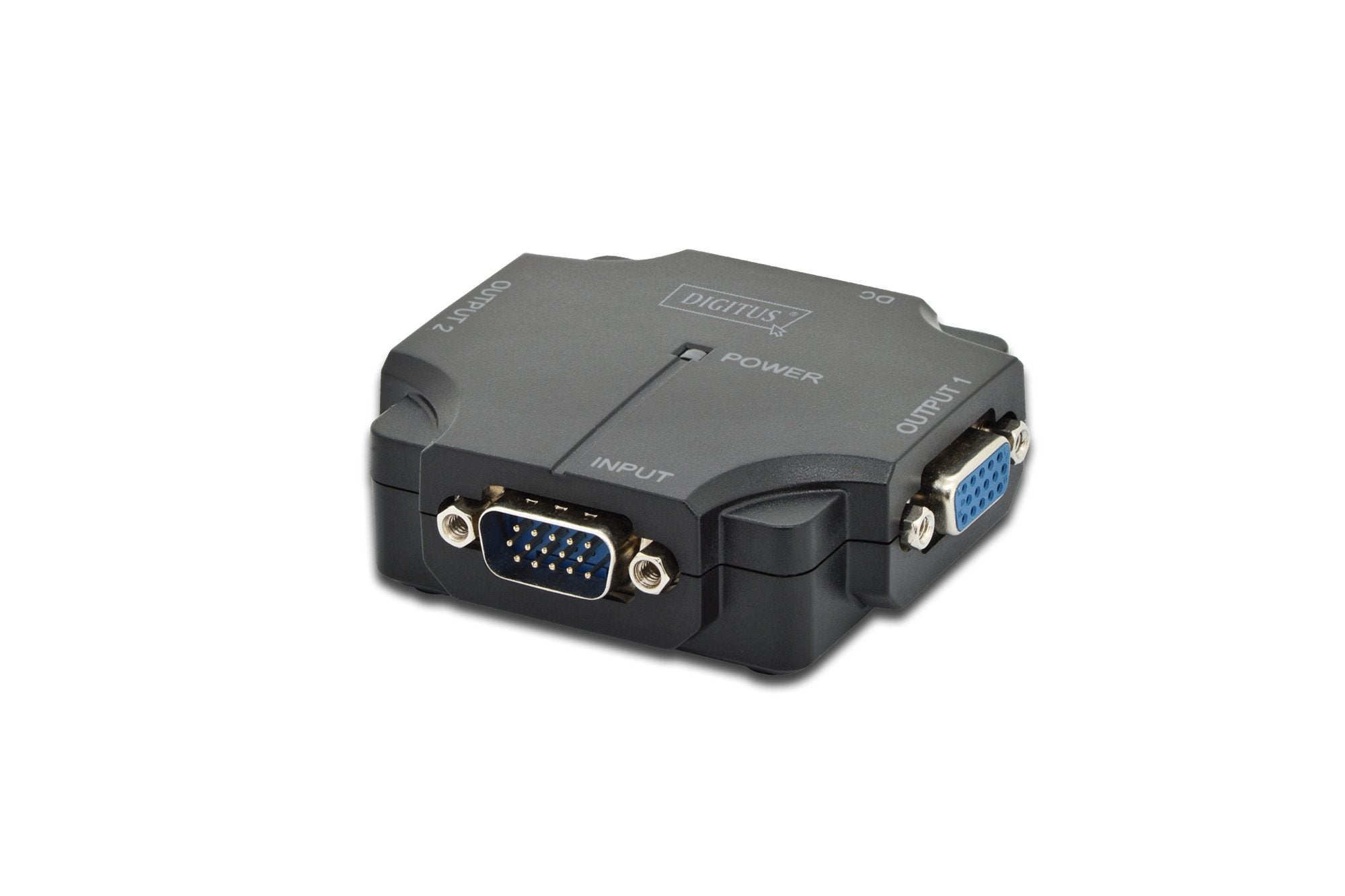Digitus Ds-41120-1 Vga Splitter 2-Port 350mhz Internal Amplifier 75m Max 2048x1536 At 60hz