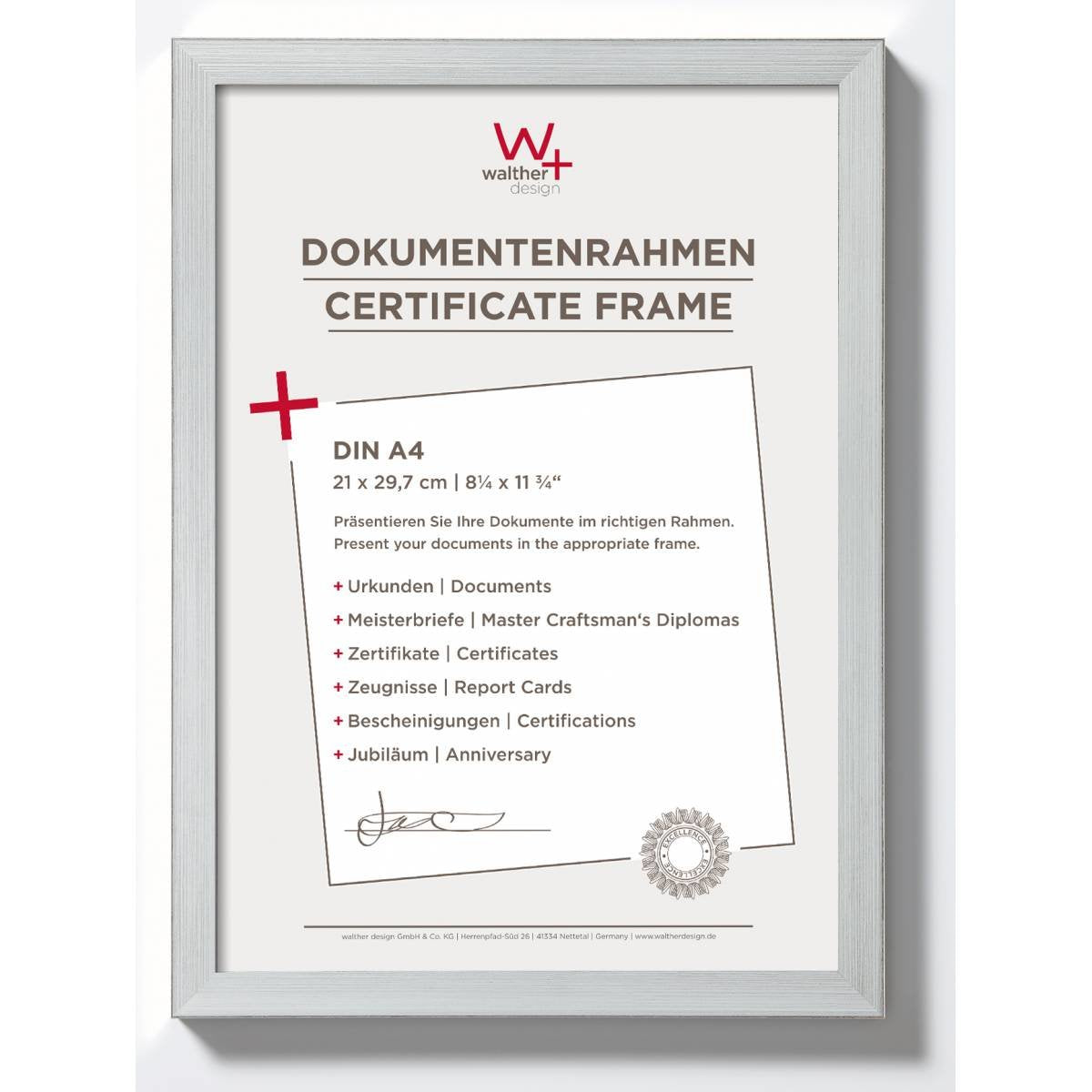 Walther Construction 21x29,7 Resina Plateada Din A4 Jk130s