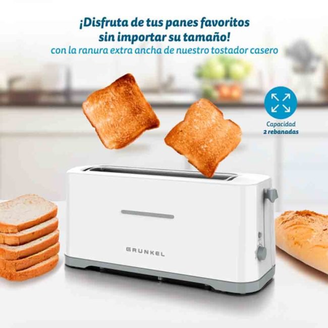 Grunkel Tostador Extra Ancha , Con 7 Niveles Tostado