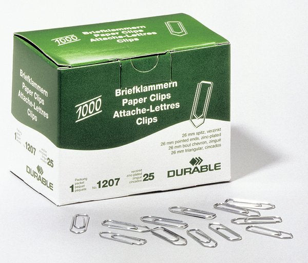 Durable Briefklammern 26 Mm 1000 Unidades Verzinkt