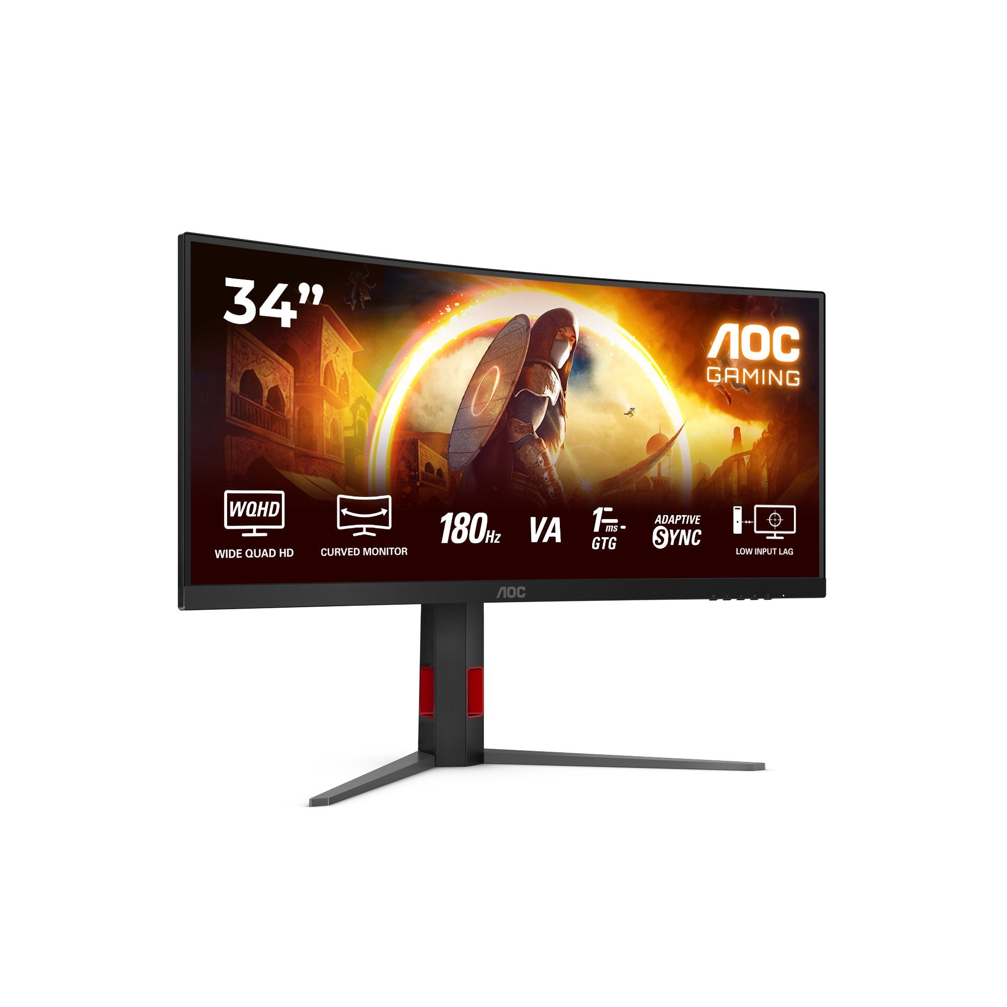 Monitor Aoc 34" Cu34g4 21:09 Hdmi+Dp Negro Red