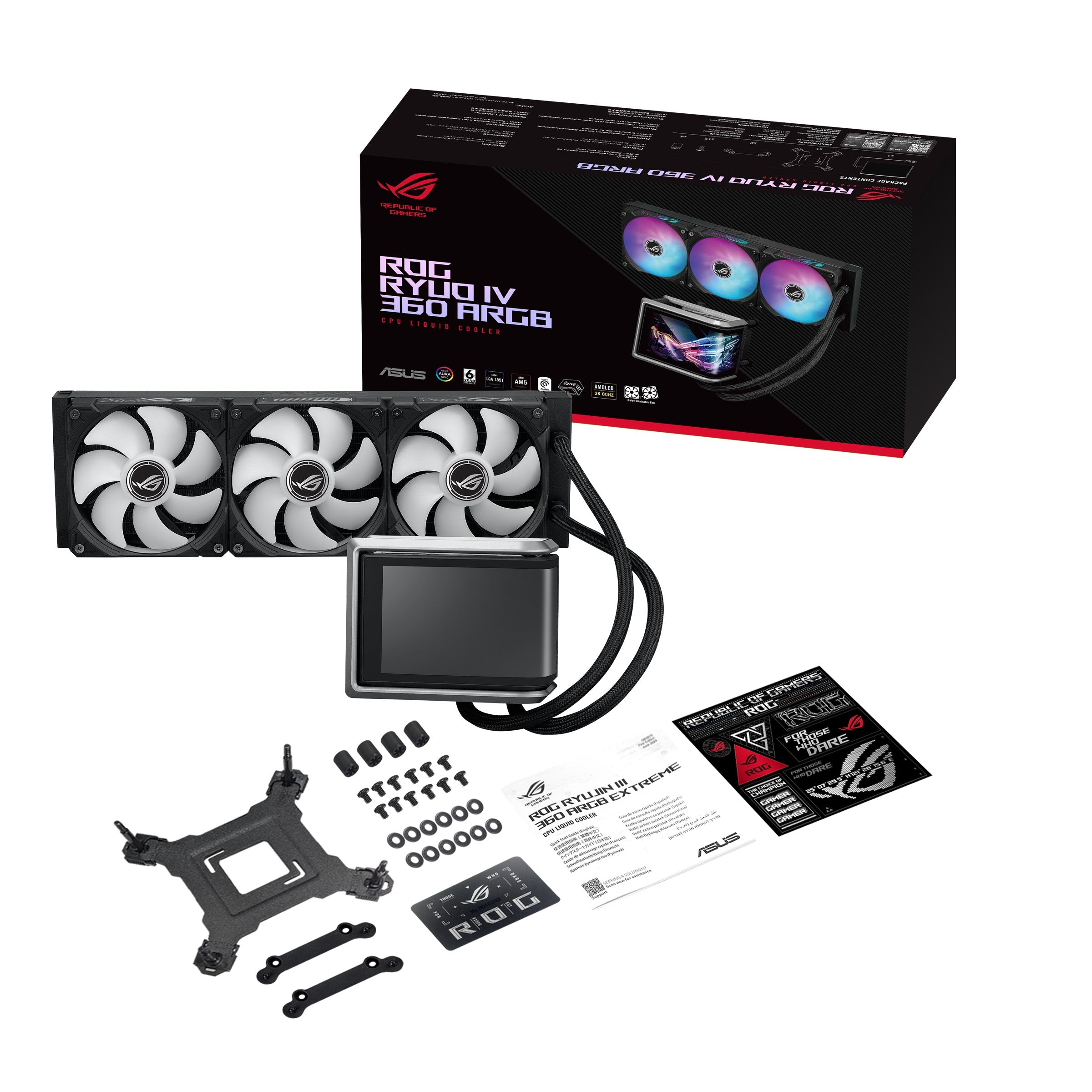 EAN 4711636237895 - ASUS ROG RYUO IV 360 ARGB Procesador Sistema de refrigeración líquida todo en uno 12 cm Negro imagen 12