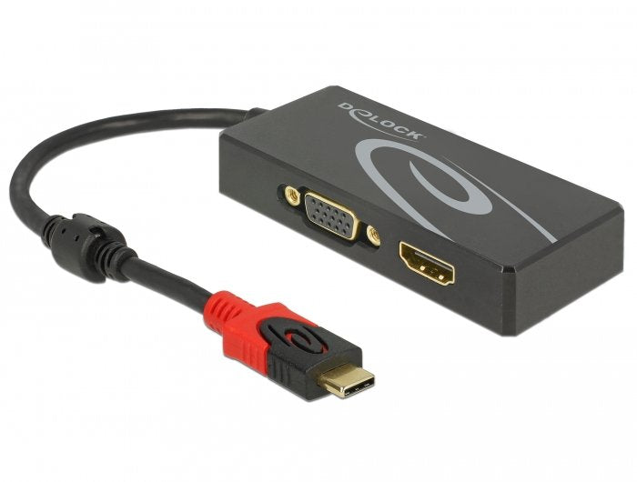Usb Type-C Splitter (Dp Alt Mode) > 1 X Hdmi + 1 X Vga Out