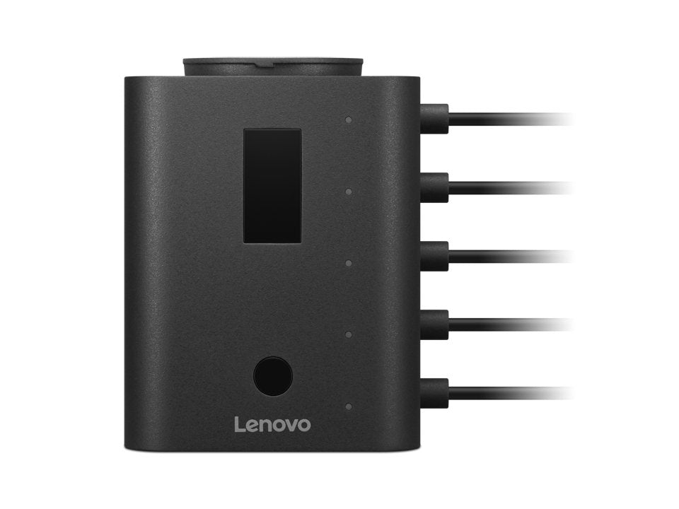 Lenovo Smart Charger Estación De Carga 19 Vatios 1 A 5 Conectores De Salida (24 Pin Usb-C) Negro Mundial