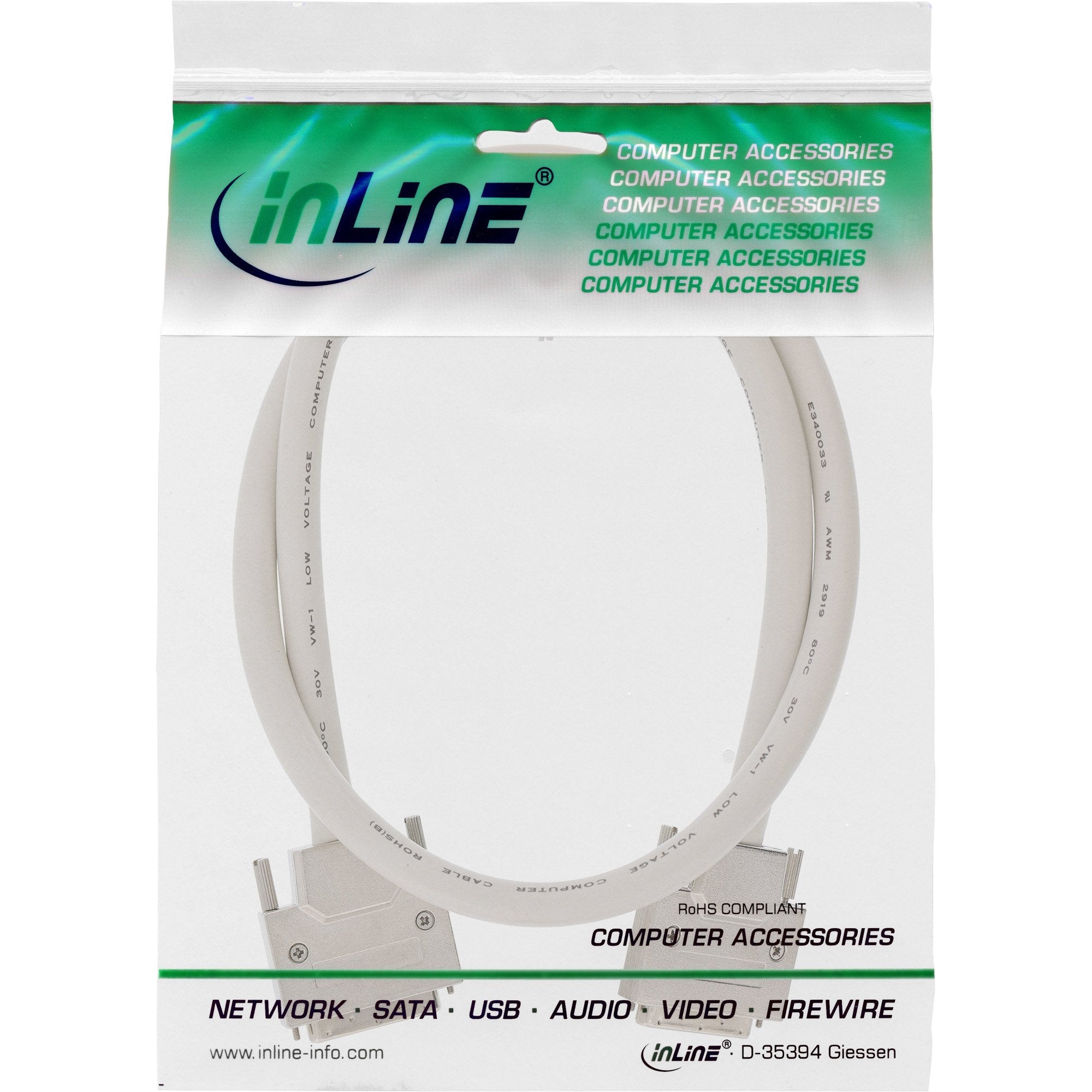 Cable Inline Scsi U320, Micro Centronics (Vhd) De 68 Pines Macho/Macho, 1,8 M