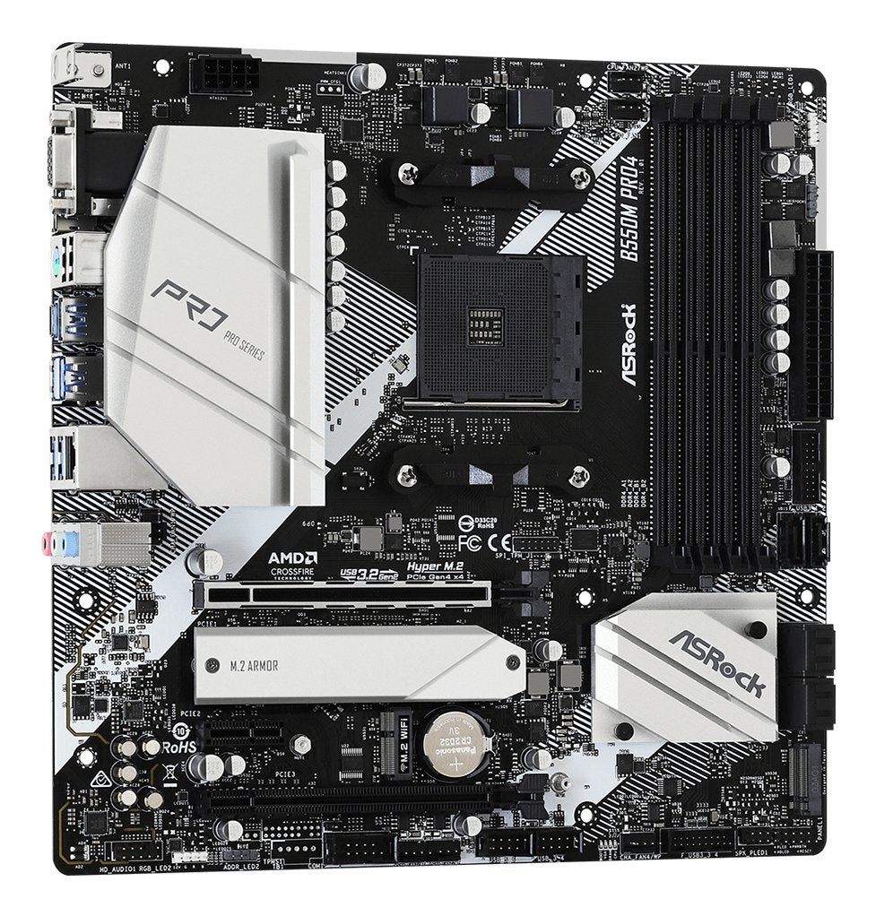 Placa Base Asrock Am4 B550m Pro4 M-Atx/4xddr4/6xsata6/2xusb 3.2/2xusb 2.0 90-Mxbdk0-A0uayz
